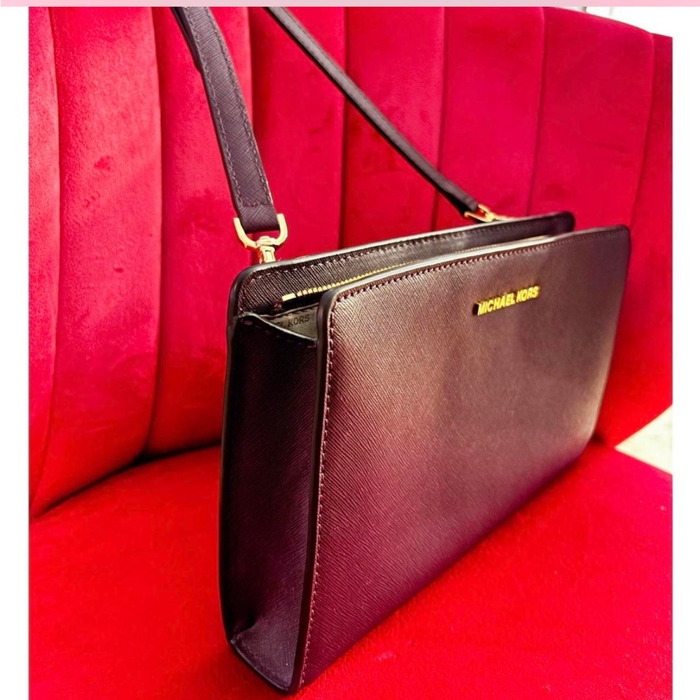 Michael Kors Plum Leather Crossbody Bag